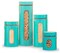4 Piece Set of Airtight Kitchen Canisters | BPA-Free and Food Grade Safe Canister Set | See Through Glass Countertop